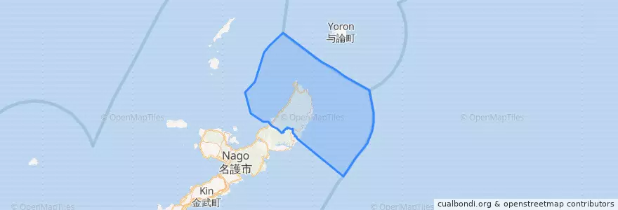 Mapa de ubicacion de 国頭村.