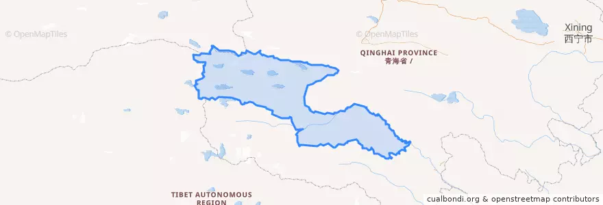 Mapa de ubicacion de Zhidoi County.