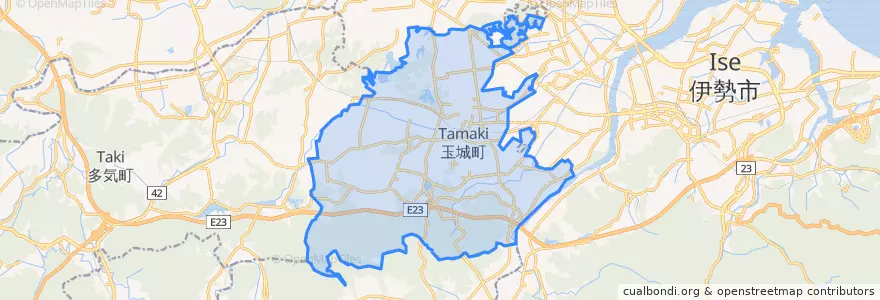 Mapa de ubicacion de 玉城町.
