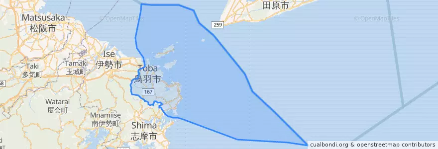 Mapa de ubicacion de 鳥羽市.