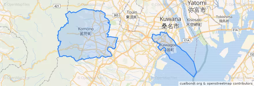 Mapa de ubicacion de 三重郡.