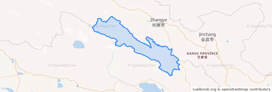 Mapa de ubicacion de ཆི་ལེན་རྫོང་ / 祁连县 / Qilian.