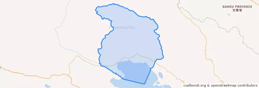 Mapa de ubicacion de Gangca County.