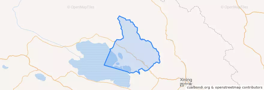 Mapa de ubicacion de 海晏县.