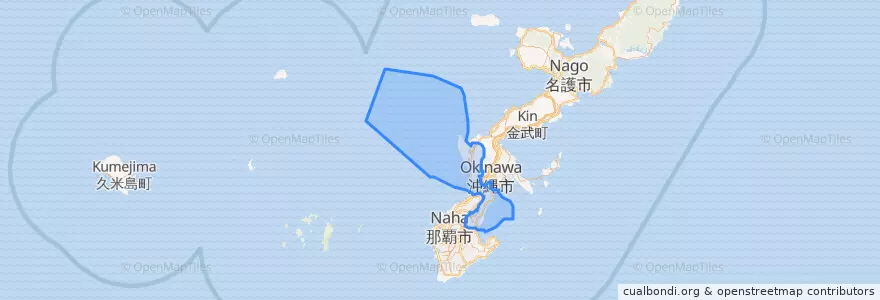 Mapa de ubicacion de 中頭郡.