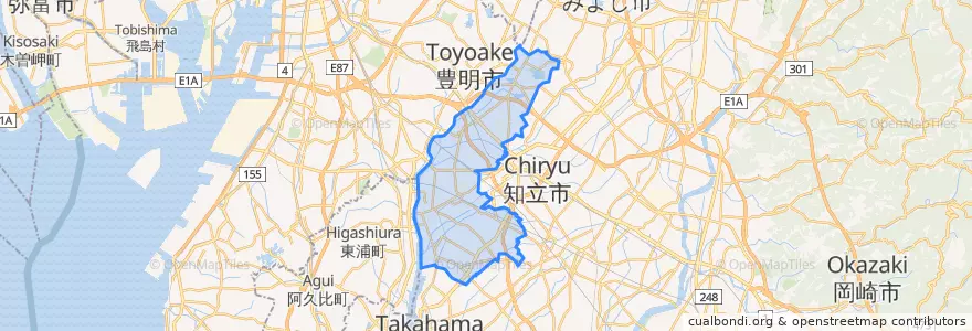 Mapa de ubicacion de 刈谷市.