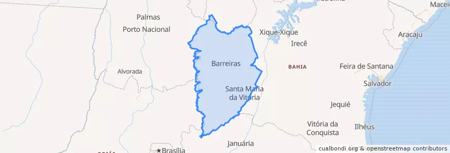 Mapa de ubicacion de Região Geográfica Intermediária de Barreiras.