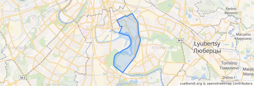 Mapa de ubicacion de район Печатники.