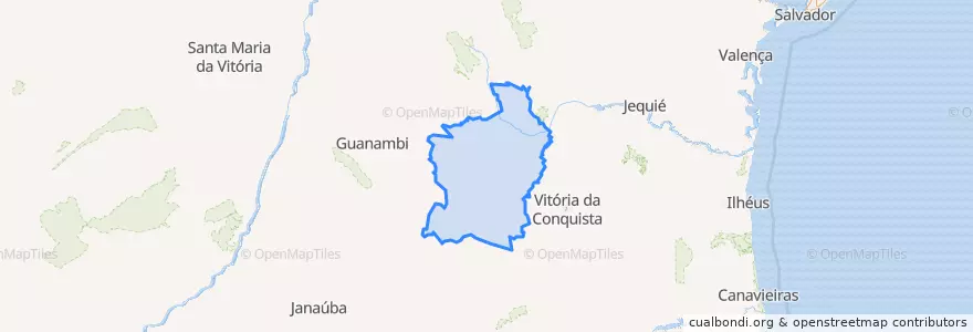 Mapa de ubicacion de Microrregião de Brumado.