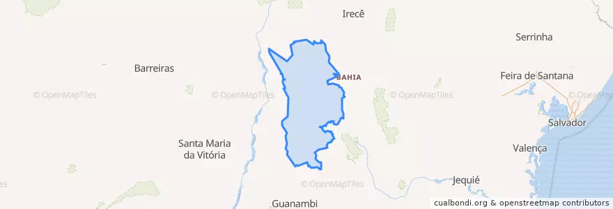 Mapa de ubicacion de Microrregião de Boquira.