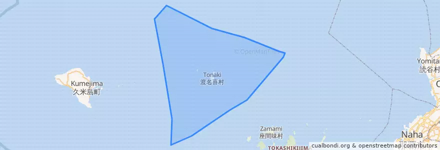 Mapa de ubicacion de Tonaki.