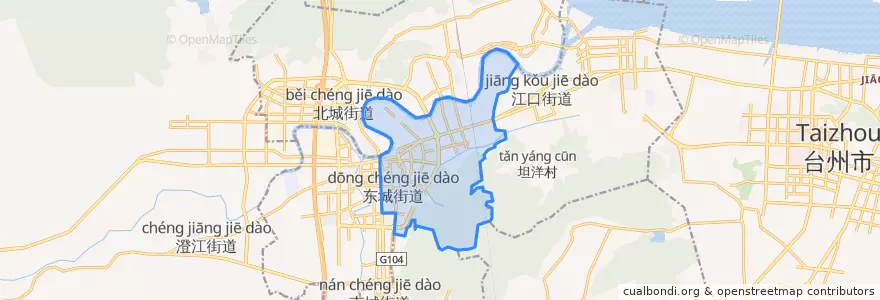 Mapa de ubicacion de 东城街道.