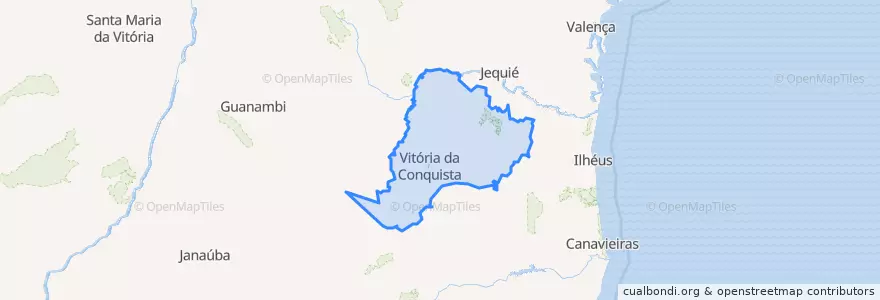 Mapa de ubicacion de Microrregião de Vitória da Conquista.