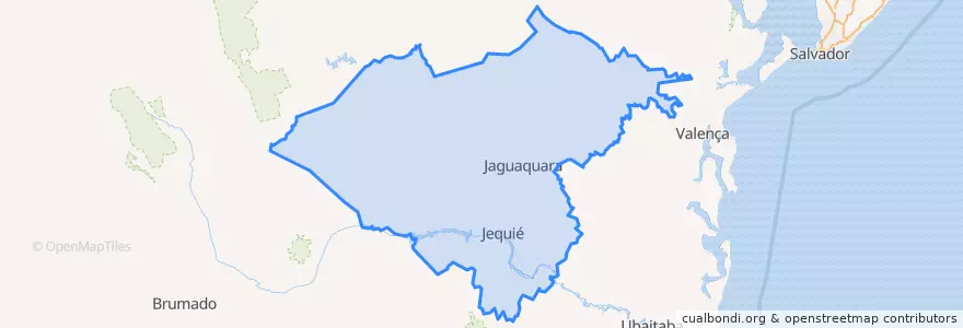 Mapa de ubicacion de Microrregião de Jequié.