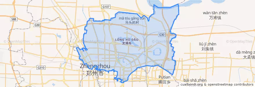 Mapa de ubicacion de Jinshui District.