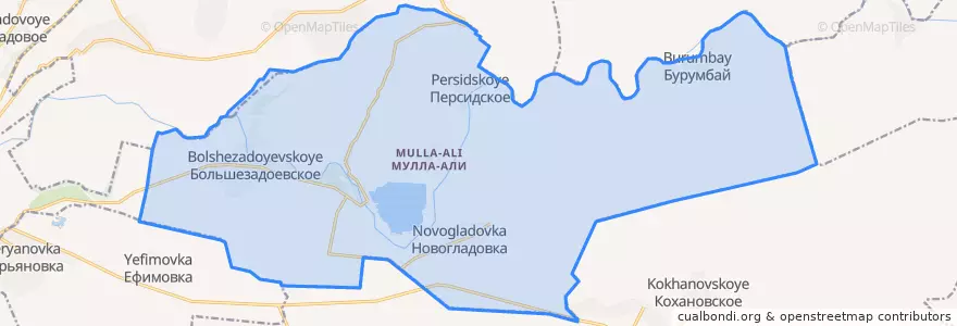 Mapa de ubicacion de Большезадоевский сельсовет.