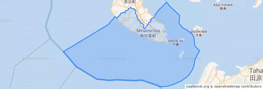 Mapa de ubicacion de 南知多町.