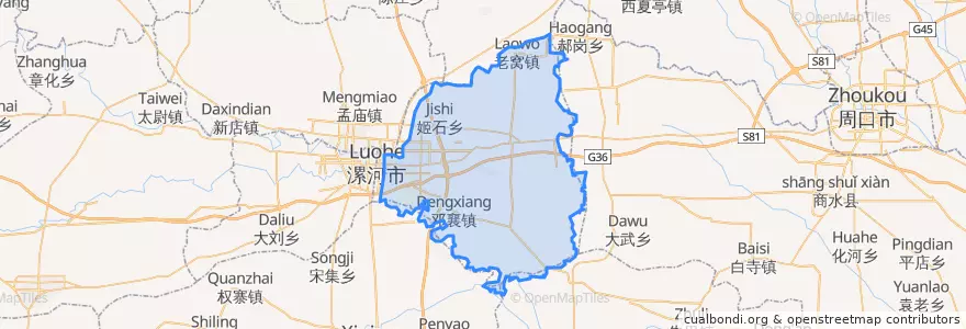 Mapa de ubicacion de 召陵区.