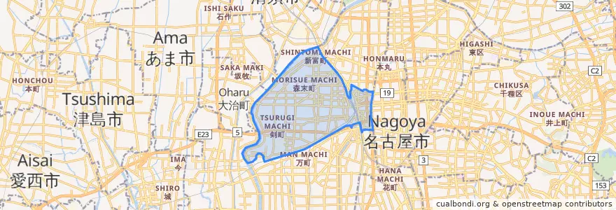 Mapa de ubicacion de Nakamura Ward.