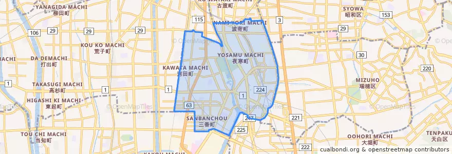 Mapa de ubicacion de Atsuta Ward.