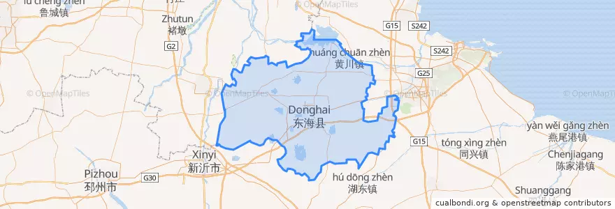 Mapa de ubicacion de 东海县.