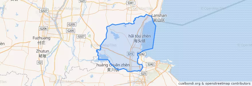 Mapa de ubicacion de 赣榆区 (Ganyu).