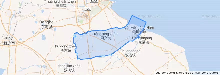 Mapa de ubicacion de 灌云县.