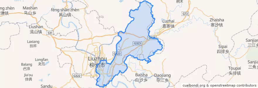 Mapa de ubicacion de Yufeng District.