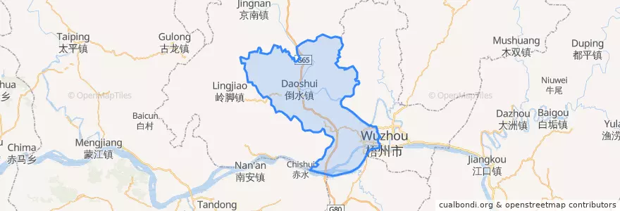 Mapa de ubicacion de 长洲区.