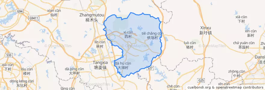 Mapa de ubicacion de Qingxi.
