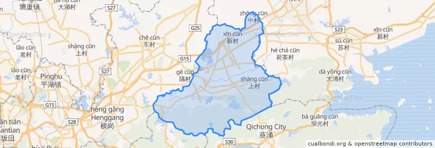 Mapa de ubicacion de 坪山区.