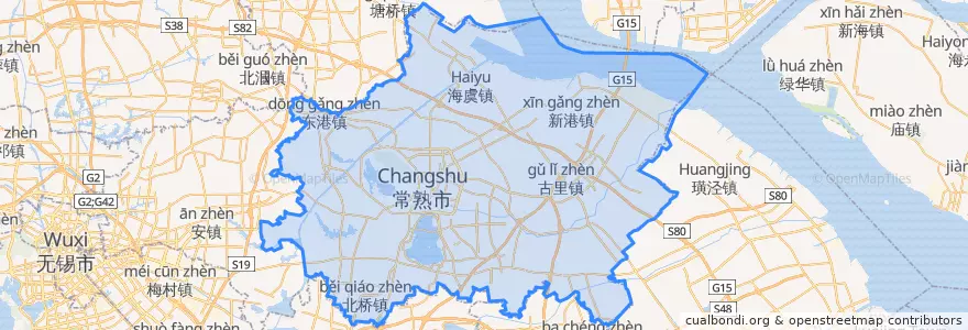 Mapa de ubicacion de Чаншу.