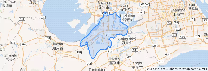 Mapa de ubicacion de 吴江区.