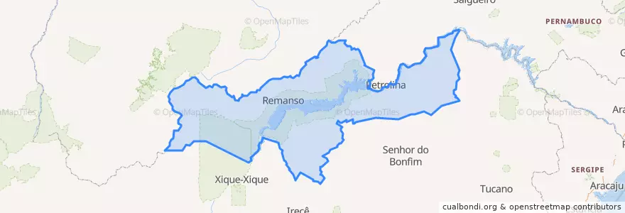 Mapa de ubicacion de Microrregião de Juazeiro.
