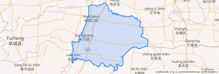 Mapa de ubicacion de 东光县.