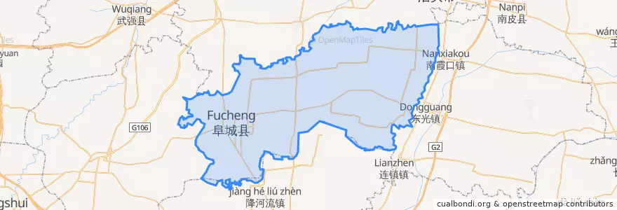 Mapa de ubicacion de 阜城县.