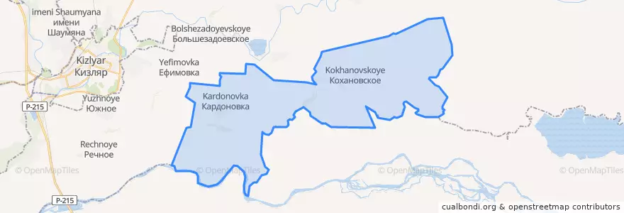 Mapa de ubicacion de Кардоновский сельсовет.