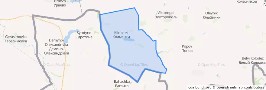 Mapa de ubicacion de Клименковское сельское поселение.