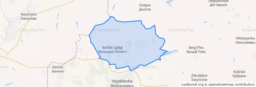 Mapa de ubicacion de Большелипяговское сельское поселение.