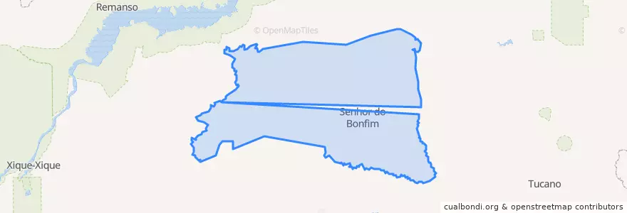Mapa de ubicacion de Microrregião de Senhor do Bonfim.