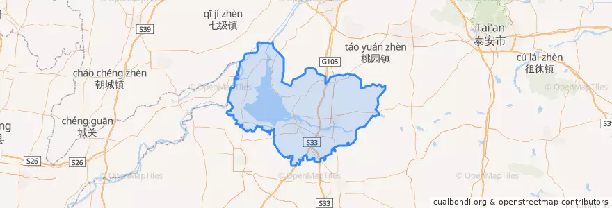 Mapa de ubicacion de 东平县.