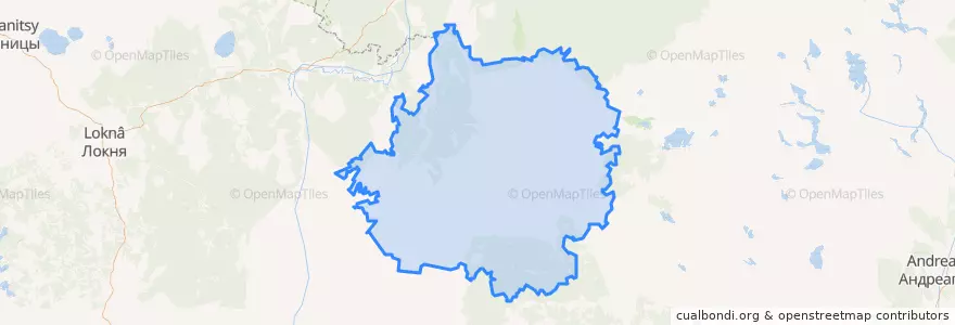 Mapa de ubicacion de Плоскошское сельское поселение.