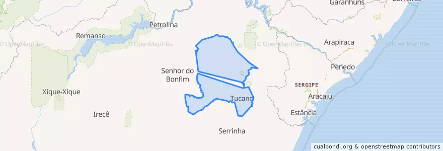 Mapa de ubicacion de Microrregião de Euclides da Cunha.