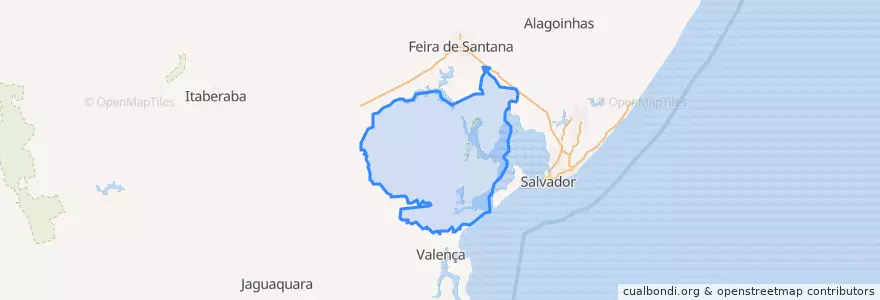 Mapa de ubicacion de Microrregião de Santo Antônio de Jesus.