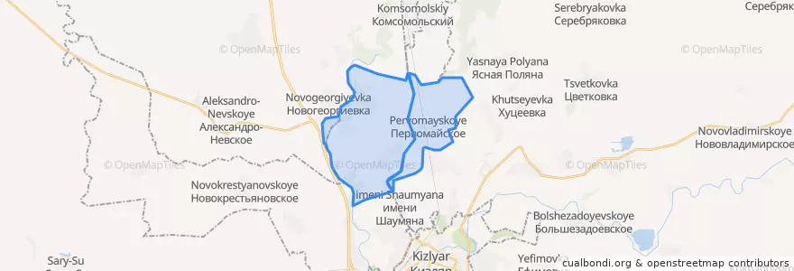 Mapa de ubicacion de Косякинский сельсовет.