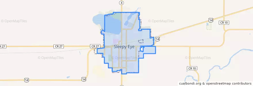 Mapa de ubicacion de Sleepy Eye.