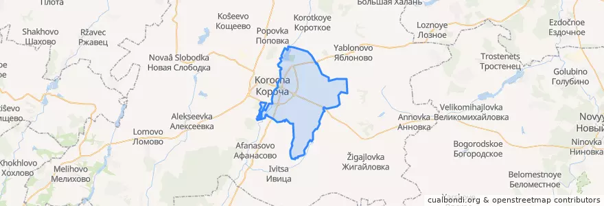Mapa de ubicacion de Бехтеевское сельское поселение.