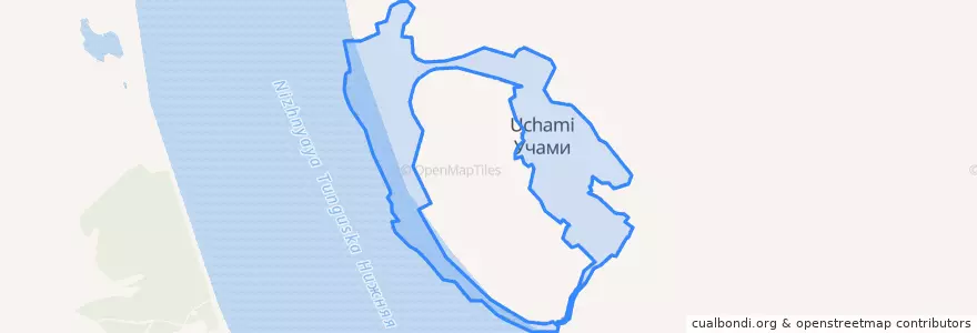 Mapa de ubicacion de сельское поселение Учами.
