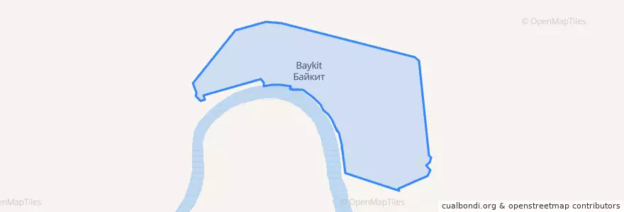 Mapa de ubicacion de сельское поселение Село Байкит.