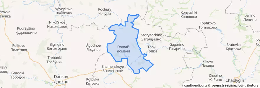 Mapa de ubicacion de Домачевский сельсовет.